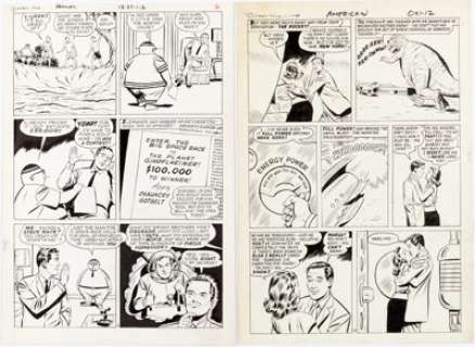 Ogden Whitney Herbie #19 and Adventures Into the Unknown #98 Story Pages Original Art Group of 2 (ACG... (Total: 2 Original Art) | Heritage