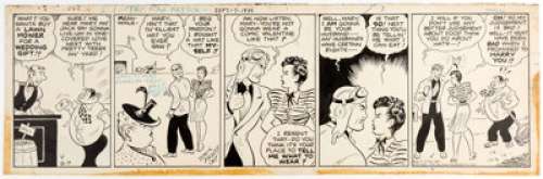 Zack Mosley Smilin’ Jack Daily Comic Strip Original Art dated 9-7-39(News Syndicate Co., Inc., 1939).... | Heritage