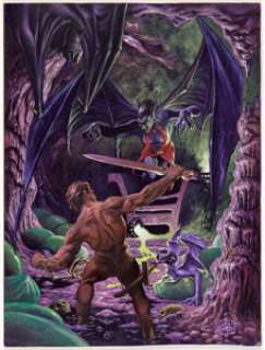 Tim Conrad Ironhand of Almuric #3 Painted Cover Original Art (Dark Horse, 1991).... | Heritage