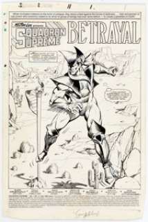 Paul Ryan and Sam De La Rosa Squadron Supreme #11 Splash Story Page 1 Original Art (Marvel, 1985).... | Heritage