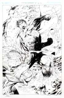 Jim Lee and Scott Williams Superman Unchained #8 Splash Page 16 Original Art (DC, 2013).... | Heritage