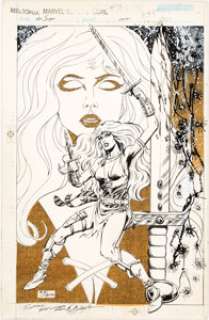 Bob Layton Marvel Super Special #38 Red Sonja Pin-Up Original Art (Marvel, 1985).... | Heritage