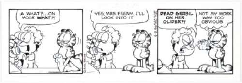 Jim Davis Garfield Daily Comic Strip Original Art dated 5-3-2001 (Paws/Universal Press Syndicate, 2001).... | Heritage