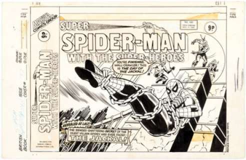 Larry Lieber and Frank Giacoia Super Spider- Man #197 Cover Original Art (Marvel UK, 1976). ... | Heritage