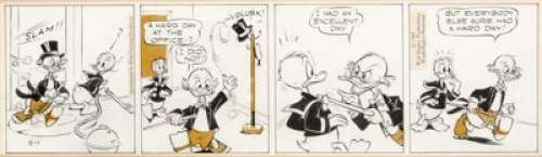 Al Taliaferro Donald Duck Daily Comic Strip Original Art dated 9-11-67 (King Features Syndicate, 1967). Uncle - | Heritage