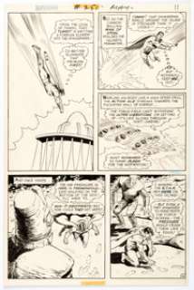 Curt Swan and Murphy Anderson Superman #251 Story Page 10 Original Art (DC, 1972). Superman penetrates a - | Heritage