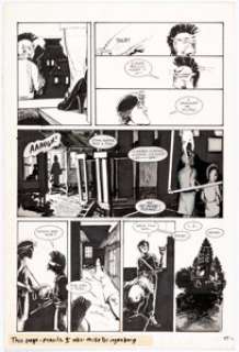 Mike Dringenberg Clint Story Page 16 Adolescent Radioactive Black Belt Hamsters Original Art (Eclipse, c. -