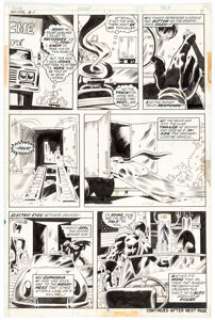 Val Mayerik and Jack Abel Man-Thing  #4 Story Page 7 Original Art (Marvel, 1974). Foolkiller returns from his - | Heritage