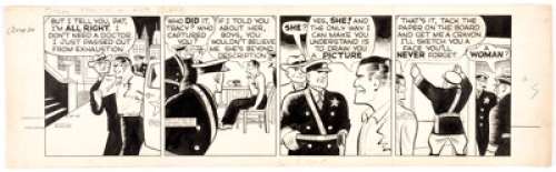 Chester Gould Dick Tracy Daily Comic Strip Original Art dated 8-20-43 (Chicago Tribune Syndicate, 1943). Tracy - | Heritage