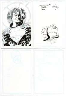 Ethan Van Sciver Tales of the Sinestro Corps: Superman Prime #1 Cover Original Art Group of 4 (DC, 2007). A -