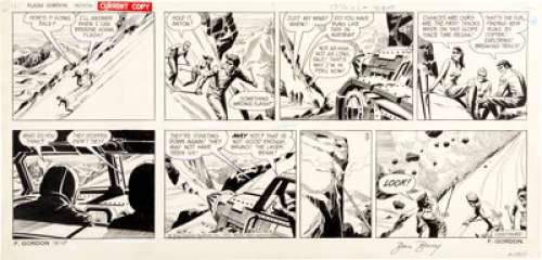 Dan Barry Flash Gordon Sunday Comic Strip Original Art dated 12-17-72 (King Features Syndicate, 1972). A skiing - | Heritage
