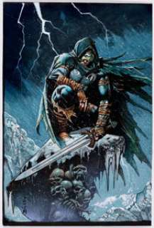 Simon Bisley The Gothic Warrior Role Playing Game Card Illustration Original Art (undated). A sword-wielding - | Heritage