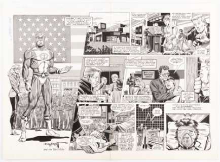 Grant Miehm - The American #7 Story Pages 20 and 21 Original Art (Dark horse, 1988).