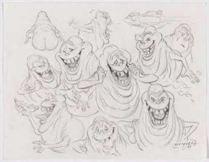Thom Enriquez | Ghostbusters II Slimer Illustrations Original Art Group of 3 (Columbia, 1989). | Heritage