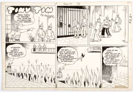 Stanley Link - Tiny Tim Sunday Comic Strip Original Art dated 3-1-36 (Tribune/N.Y. News Syndicate, 1936).