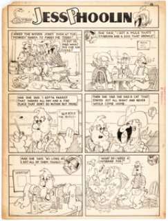 Fred Schwab - Star Ranger #3 Complete 1-Page "Jess Phoolin" Story Original Art (Chesler, 1937).