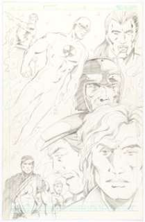 Kevin Van Hook - Unity 2000: Epilogue Unpublished Special Splash Page 3 Original Art (Acclaim/Valiant, 1998).