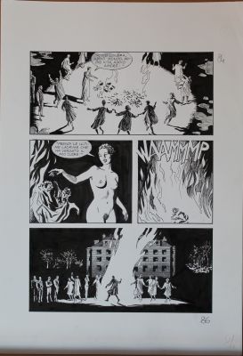 Giovanni Freghieri | Tavola originale per DAMPYR SPECIALE  6 ‘IL SEGRETO DI LADY LAMB’. Cm. 33 x 48. Pagina 86. SBE 2010. | Art e Fumetto