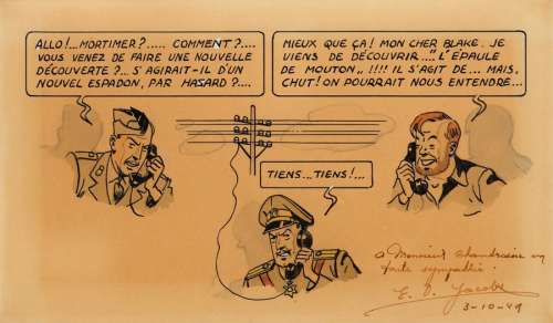 Jacobs | Le Secret de l’Espadon, illustration à l’encre… | AZ auction