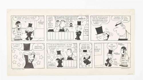 Lot 907 - JONES, RALSTON AND FRANK RIDGEWAY. ORIGINAL DESIGN FOR A MR. ABERNATHY COMIC STRIP