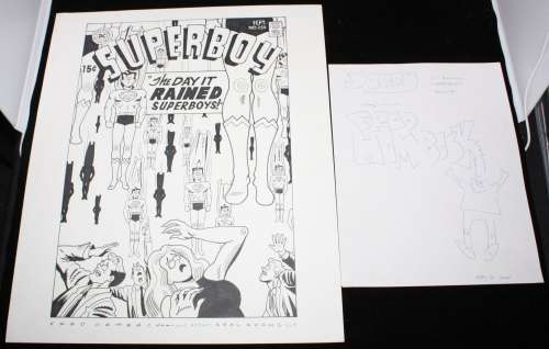 Fred Hembeck - Superboy #159 Cover Re-Creation - with Self-Portrait Memo - Signed - 2002