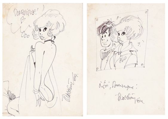 Walthéry | Lot 061 - Natacha, ensemble de 2 illustrations au feutre,… | AZ auction