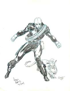 Arthur Adams - Longshot #1 Cover Proposal (Art Is Almost Identical To the 1985 Longshot #1 Cover!) 19831983)