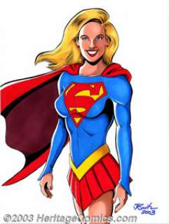 JE Smith - Original Supergirl Illustration (2003). Sweet and sexy, this full-color illustration of the Girl of - | Heritage