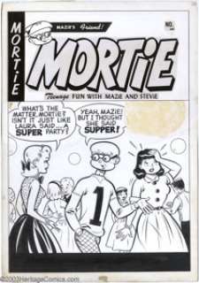 Warren Kremer (attributed) - Original Cover Art for Mortie #1 (Harvey, 1952). Huge 15.75" x 20.5" cover - | Heritage