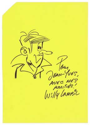 Lambil | Lot 056 - Pauvre Lampil, illustration au feutre sur papier… | AZ auction