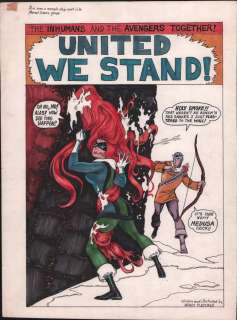 Wendy Pini - Inhumans/Avengers Tryout Story 3Pc - Medusa - Signed Wendy Fletcher