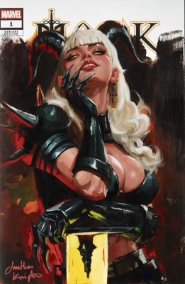 Jonathan Knight - Magik Darkchylde - Acrylics on Blank Variant