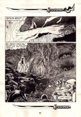 1986 Aircel Comics SAMURAI #8 pg. 17 Barry Blair NIGHTWYND Comic Art HALF SPLASH | eBay US (Buy It Now)