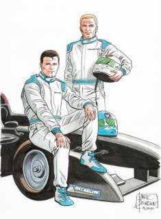 Bourgne. Illustration originale Michel Vaillant | BDEnchères