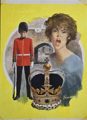 Copertina originale Carlo Jacono Classico Giallo Mondadori n.593 La porta del traditore | Venere Comic Art