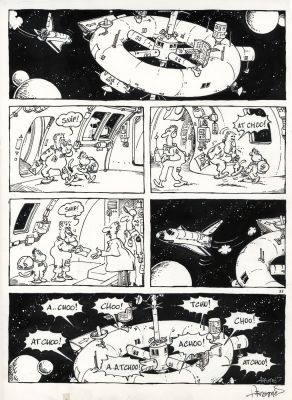 Sergio Aragonés | 7.) SERGIO ARAGONÉS: Buzz & Bell Space… | Galerie Laqua