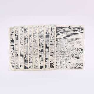 Lot #1571 : Set of 10 Hand-Drawn Tom Sutton and Ricardo Villagran Star Trek No. 15 Comic Book Pages / DC COMICS