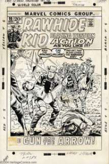 Larry Lieber - Original Cover Art for Rawhide Kid #98 (Marvel, 1972). From the cover story, "The Gun and the - | Heritage