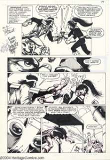 Tim Truman - Starslayer #17, page 12 Original Art (First Comics, 1984). Torin Mac Quillon slaps his girl friend - | Heritage