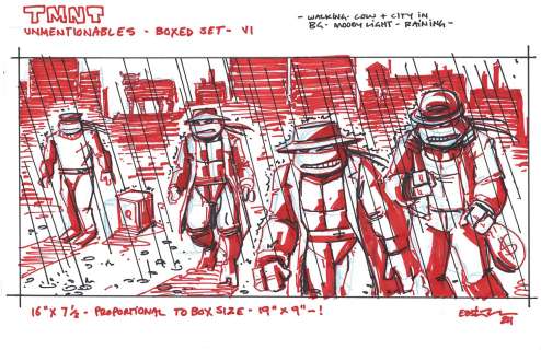 Kevin Eastman | Original Art Layouts For TMNT Unmentionables Boxed Set V1 | Kevin Eastman