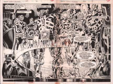 Tom Sutton - Marvel Comics Presents #102 Pgs.10 & 11 Dps - Celestials - 1992