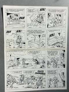 Remacle, Marcel | Planche originale (p.37A  + p.37B)  - Le Vieux Nick et Barbe Noire T.24  - Le mal étrange | Catawiki