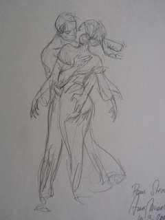 Miralles, Ana | Original commission drawing  - Kissing couple  - (2001) | Catawiki