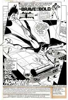 Dick Giordano - Brave And the Bold #163 Splash (Huge Batman! Black Lightning Also!) 1980