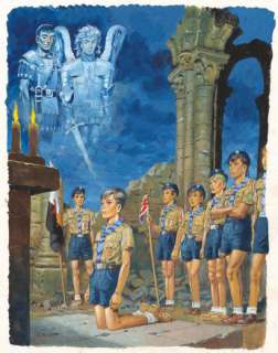 JOUBERT - Lot 60 - PIERRE JOUBERT Veillée de promesse, illustration originale publiée en poster par...