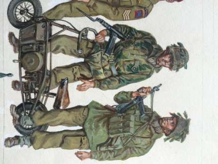 Funcken, Liliane & Fred - Illustration originale Ã  la gouache (p.57) - "Les Uniformes & Armes vol. 3 - Guerre 1939-45" - (1974) | Catawiki