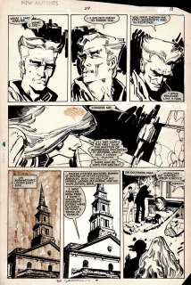 Bill Sienkiewicz - New Mutants #24 P 9 (Magneto,Wolfsbane, & Sunspot!) 1984
