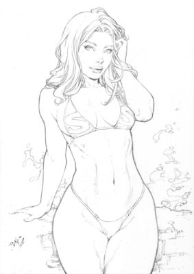 Ed Benes | Super Girl - 11"x17" Pencil | Ed Benes
