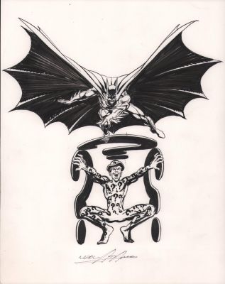 Neal Adams | Batman & Riddler Commission - Signed | Anthony’s Comic Book Art