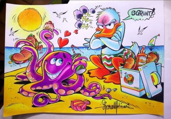 LARA MOLINARI 2 Illustrazioni originali Colore+Matita Disney 21x30cm Paperino. | eBay Europe (Buy It Now)